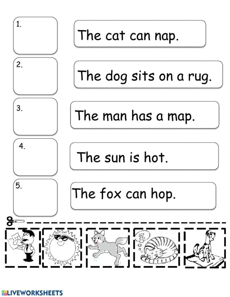 CVC Sentences Online Worksheet For Kindergarten You Can Do The 