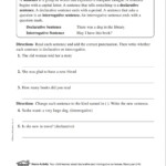 Declarative And Interrogative Sentences Exercise