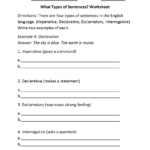 Declarative Sentence Worksheet Grade 2 Advance Worksheet