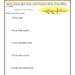 Diagramming Sentences Worksheets Adjectives Adverbs And Articles