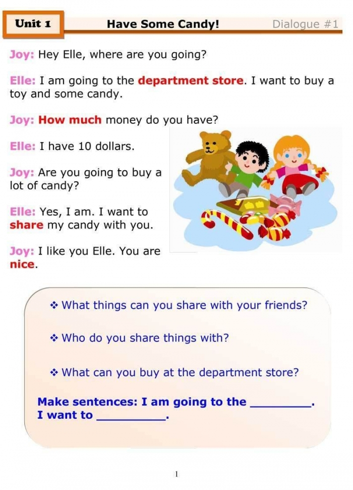 Dialogue For Kids Worksheets 99Worksheets