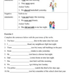 English Exercises Negative Sentences Simple Past Tense Exercise Poster