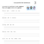 English Resource Unscramble The Sentences 3