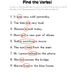 Find The Verbs Worksheet Verb Worksheets Helping Verbs Activities