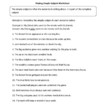 Finding Simple Subject Worksheet Subject And Predicate Subject And