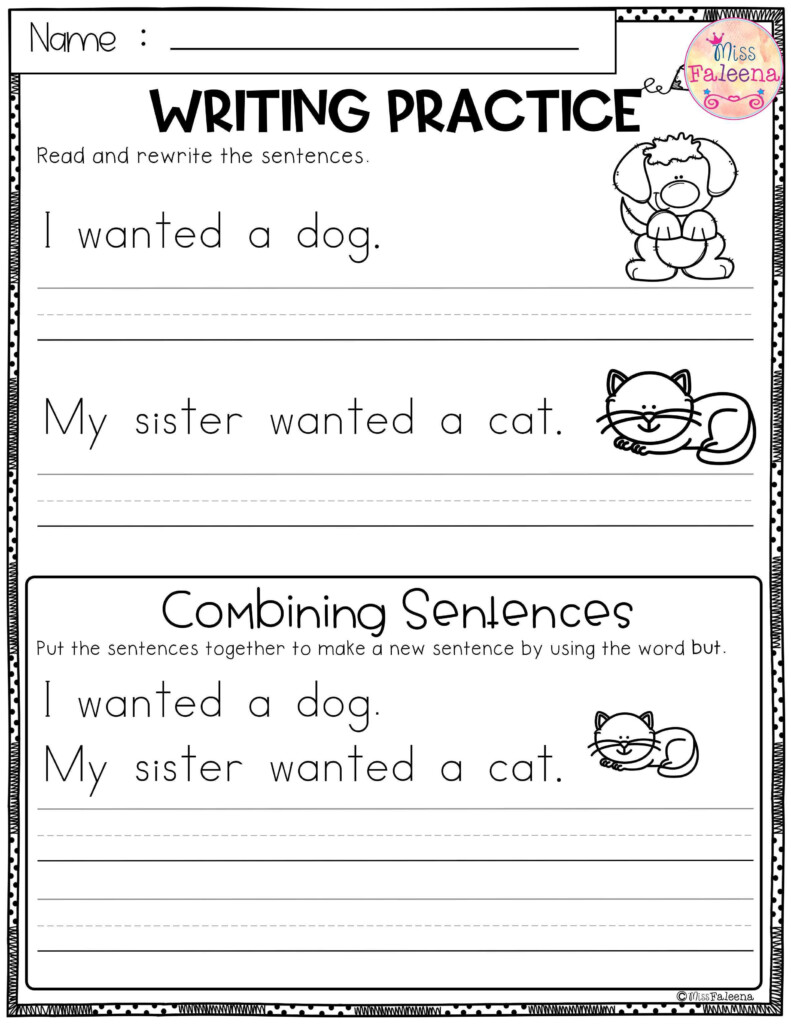 First Grade Writing Practice For 1st Grade Learning How To Read