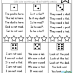 Fluency Roll And Read Very Simple Sentences With Sight Words And CVC