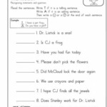 Four Types Of Sentences Worksheets 2nd Grade Best Kids Worksheets