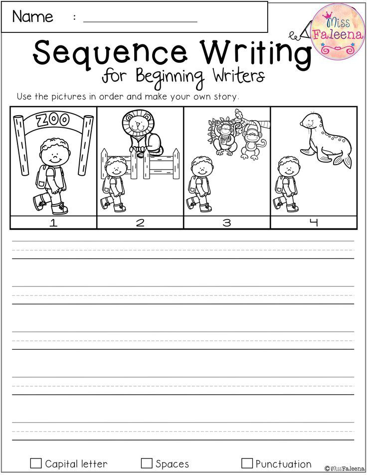 Free Sequence Writing For Beginning Writers Sequence Writing 