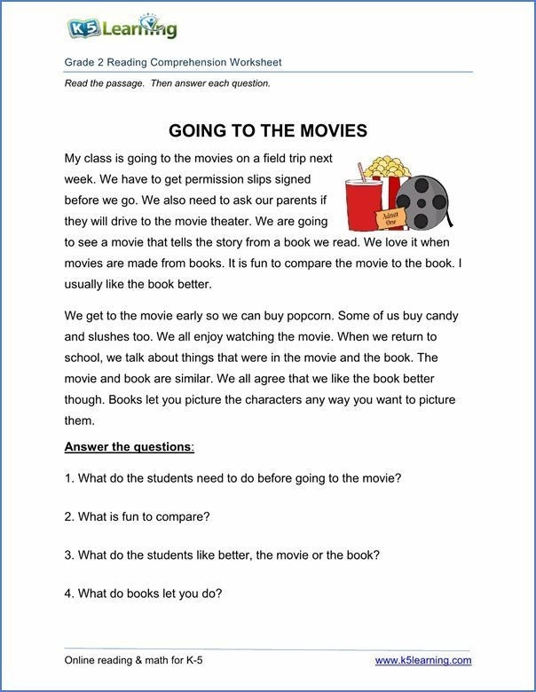 Grade 2 Reading Comprehension Worksheets Worksheets Master