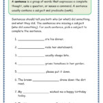 Grade 3 Grammar Topic 35 Sentence Building Worksheets Lets Share