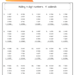 Grade 4 Math Worksheet Addition Part 3 Education PH