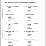 Grade 9 Verbal Reasoning Worksheet 4 Free To Print PDF File