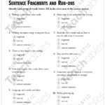 Grammar Worksheet Run On Sentences Example Worksheet Solving