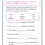 Grammar Worksheets 3rd Graders Fresh Grade Grammar Topic Syllables