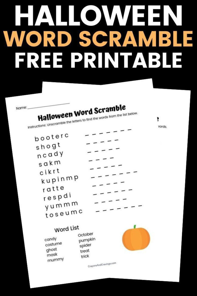 Halloween Unscramble Worksheets Worksheet For Kindergarten