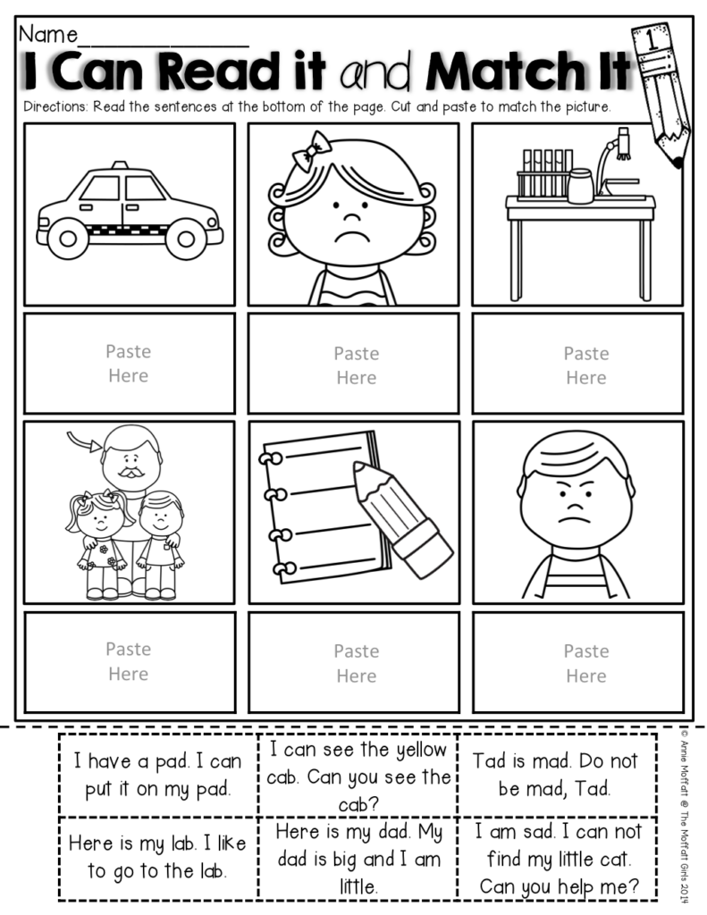 I Can Read Simple Sentences Set 1 NO PREP Packet Kindergarten 
