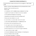 Identifying Compound Words Worksheet Compound Words Worksheets