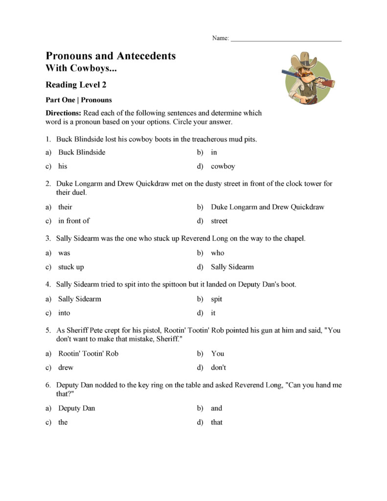 Identifying Pronouns Worksheet For Grade 3 Awesome Worksheet