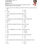 Identifying Sentences At The Beach Worksheets 99Worksheets