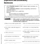 Imperative And Exclamatory Sentences Worksheet For 3rd 4th Grade