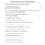 Imperative Or Declarative Types Of Sentences Worksheet Types Of