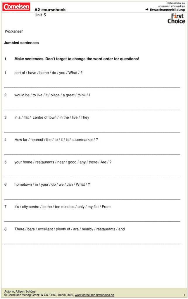 Jumbled Sentences Worksheet For Class 3 Awesome Worksheet