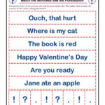 Match The Sentence And The Punctuation Grammar Worksheets