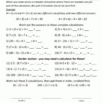 Math Worksheets 5th Grade Exponents And Parentheses