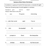 Mockinbirdhillcottage Sentence Building Worksheets 2nd Grade