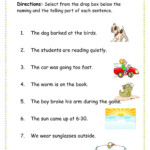 Naming And Telling Part Of A Sentence Interactive Worksheet