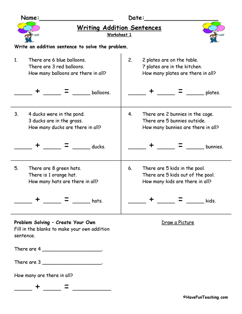 NEW 71 FIRST GRADE MATH WORKSHEETS HAVE FUN TEACHING Firstgrade Worksheet