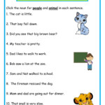 Nouns In Sentences Worksheet