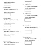 Number Sentences Worksheet