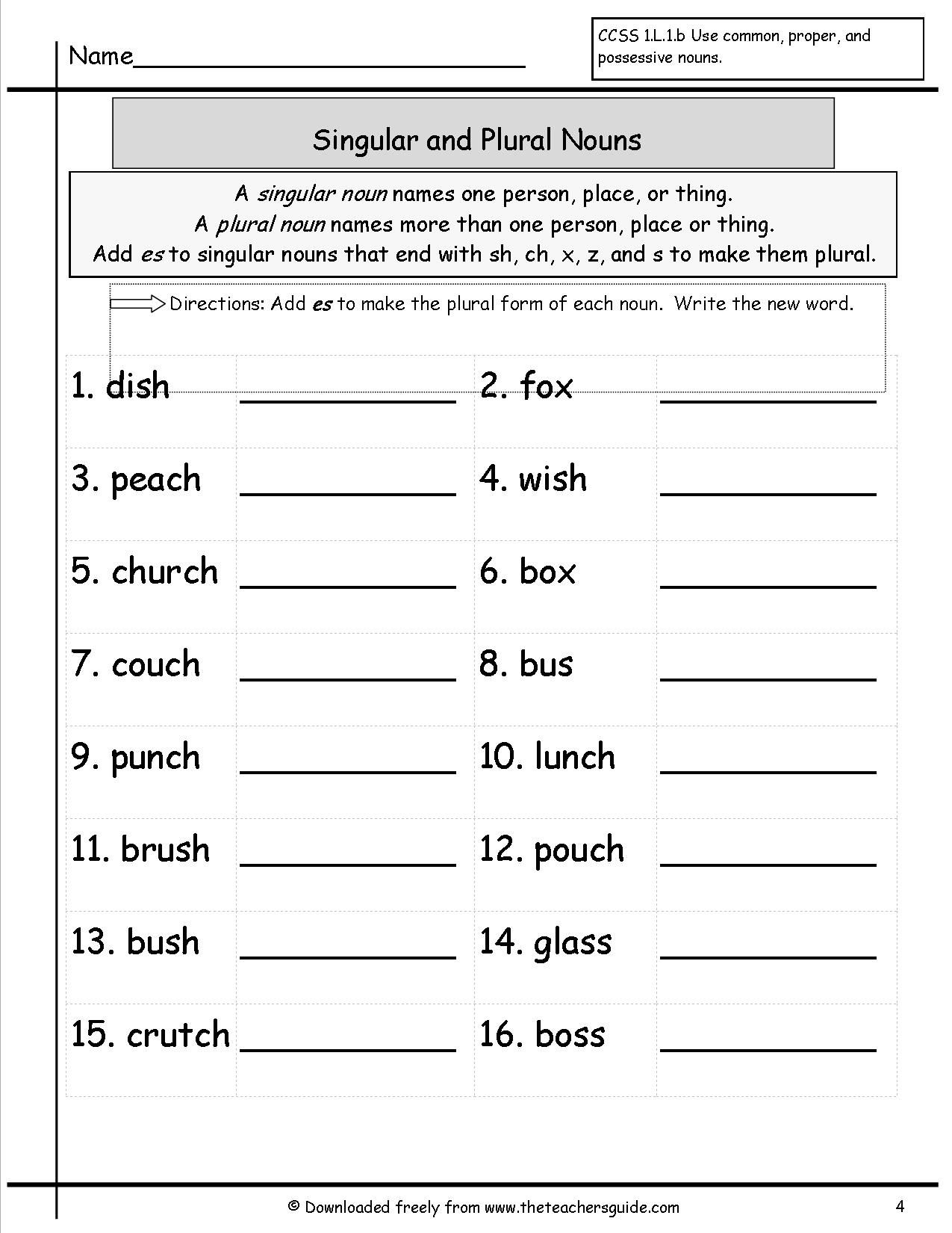 Pin By Tiffany Lynne On ENGLISH Nouns Worksheet Plural Nouns