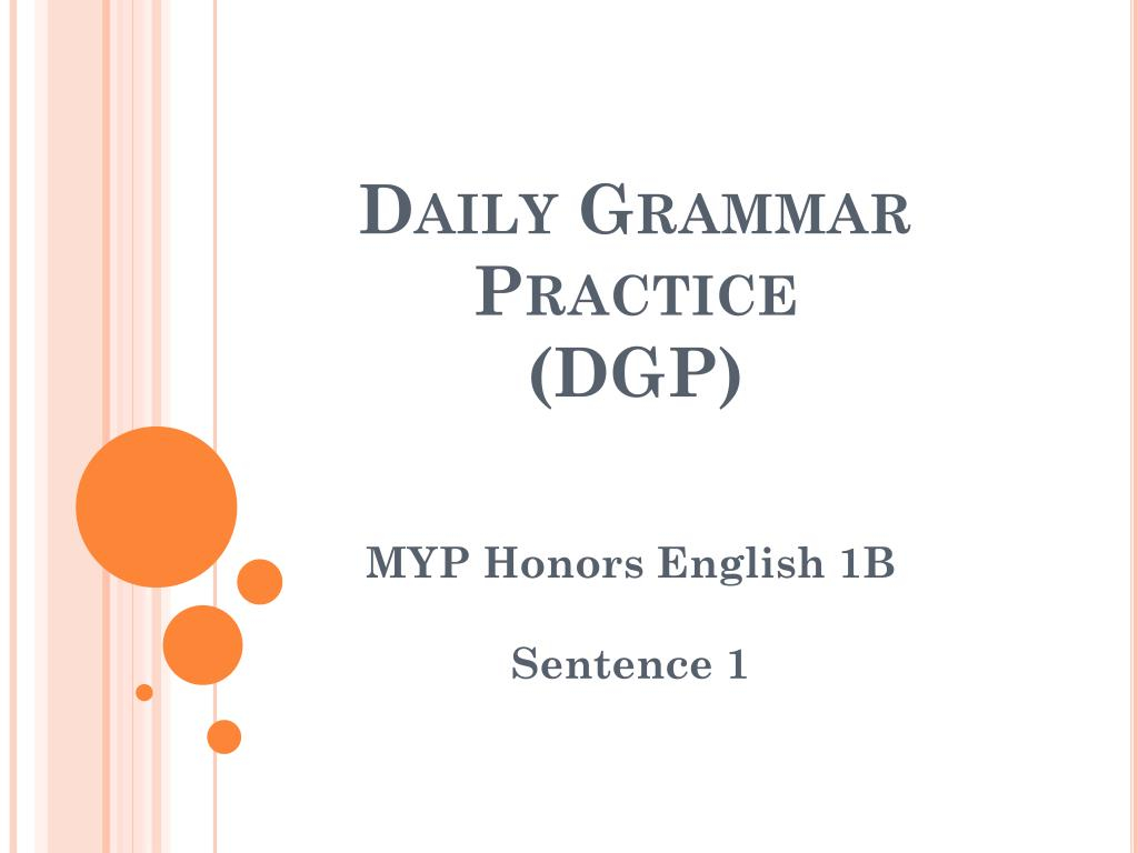 PPT Daily Grammar Practice DGP PowerPoint Presentation Free 