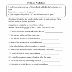 Prefix Practice Worksheets 99Worksheets