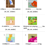 Preposition Worksheets For Grade 1 With Answers Preposition Test For