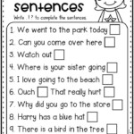 Printable First Grade Punctuation Worksheets For Grade 1 Thekidsworksheet