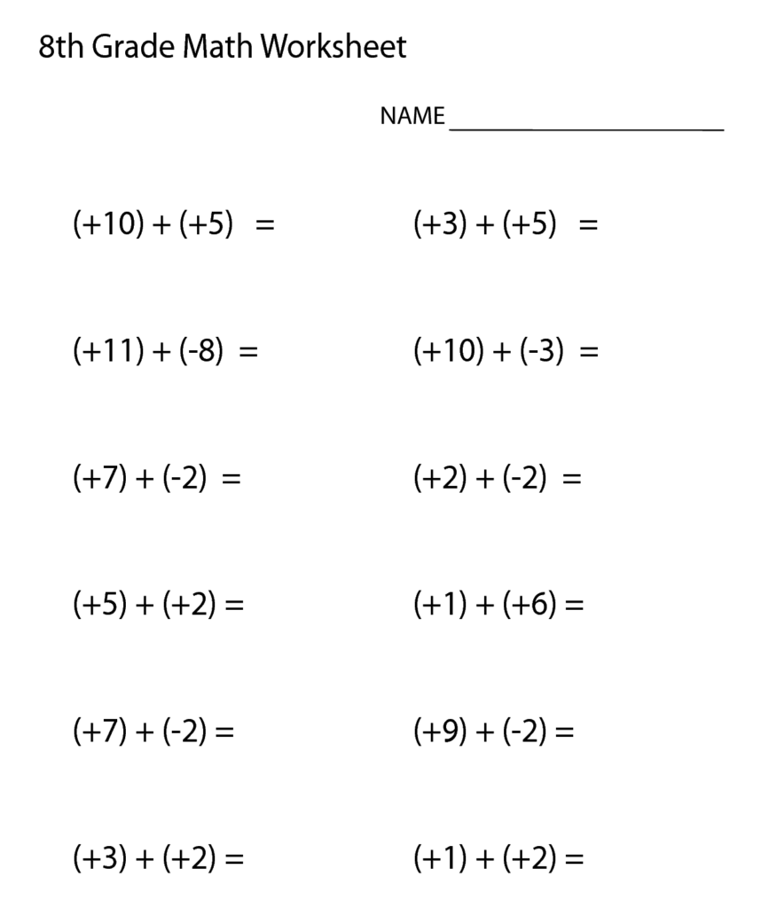 Printable Math Worksheets 7th 8th Grade Debra Dean s Multiplication 