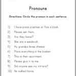 Printable Pronouns Worksheets Pronoun Worksheets For 4th Grade To Print