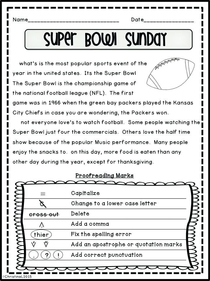 Proofreading Worksheets Middle School Printable Learning How To Read