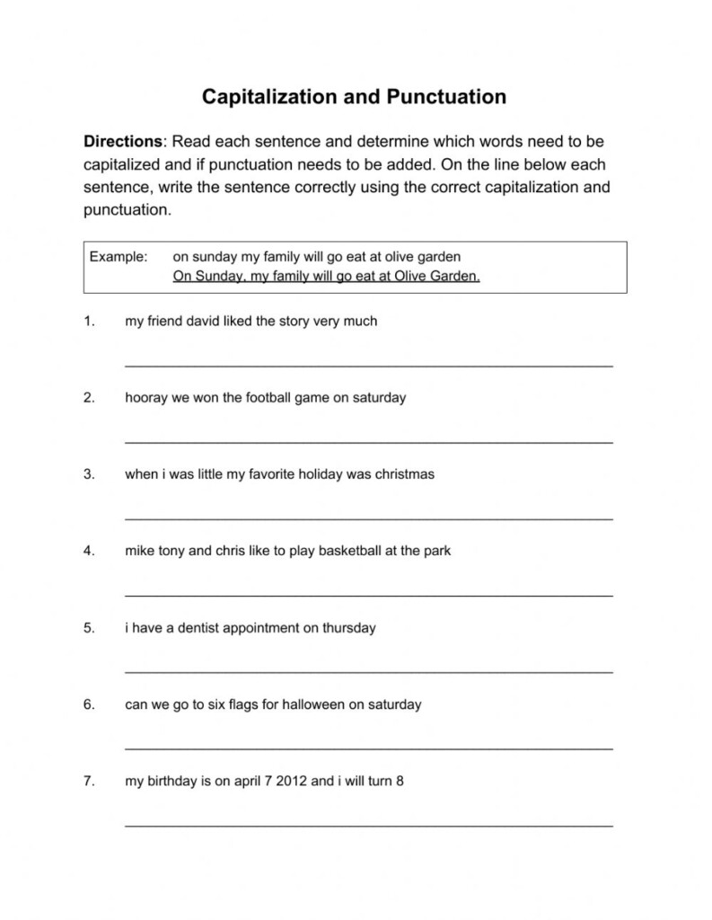 Punctuation Exercises With Answers Pdf