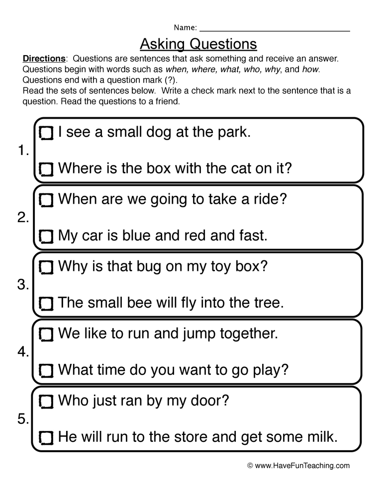 Punctuation Worksheets Have Fun Teaching