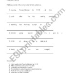 Put Sentences In The Correct Order ESL Worksheet By Bianca1984