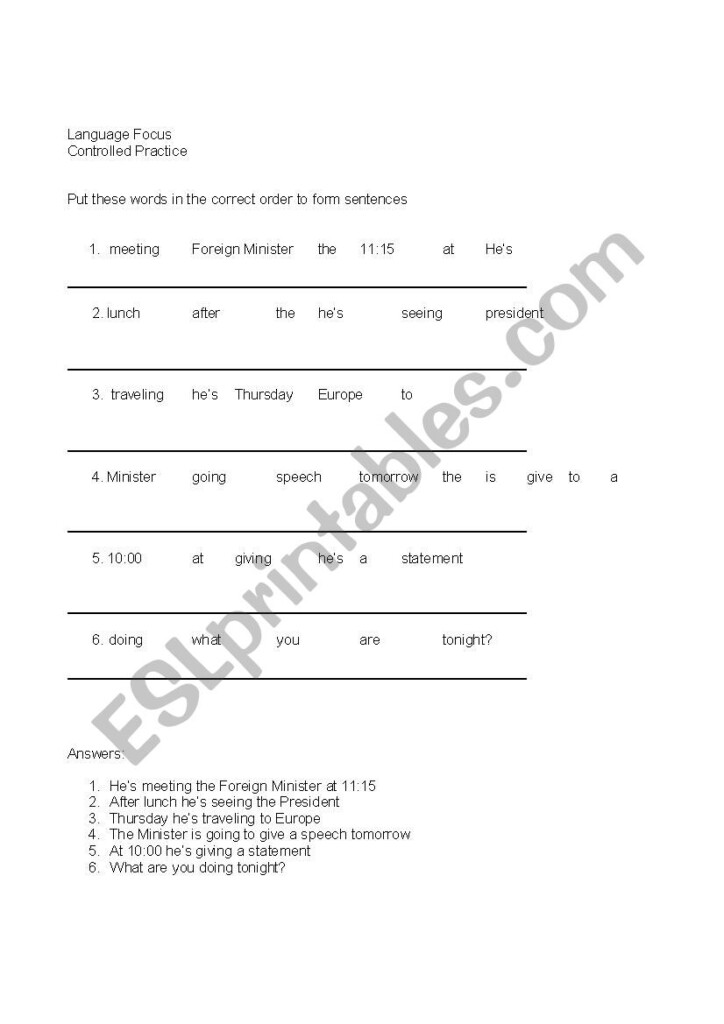 Put Sentences In The Correct Order ESL Worksheet By Bianca1984