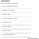 Putting Sentences In Order Worksheets Worksheets Master