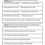 Rewriting Compound Subjects Worksheet Compound Subject Subject And