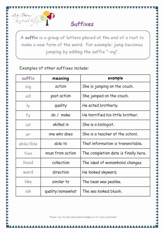 Root Word Worksheets Middle School Suffix Worksheets 5th Grade In 2020 