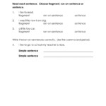 Run on Sentences 3 Worksheet